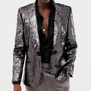 Black Mirror Sequins Blazer - 42"